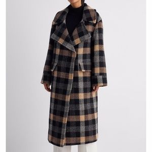 Smythe Oversized Wool Blanket Coat, Size Small